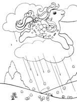 coloriage mon petit poney pluie de bonbons